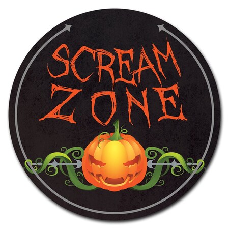 Signmission Scream Zone Circle Vinyl Laminated Decal D-36-CIR-Scream Zone